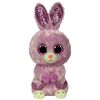 TY Beanie Boos - FUZZY the Purple Bunny with Slippers (Glitter Eyes)(Regular Size - 6 inch) (Mint)