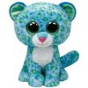 TY Beanie Boos - LEONA the Blue Leopard (Regular Size - 6 inch) (Mint)