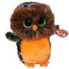 TY Beanie Boos - MIDNIGHT the Orange & Green Owl (Regular - 6 inch) (Mint)