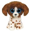 TY Beanie Boos - MUDDLES the White & Brown Spotted Dog (Glitter Eyes)(Regular Size - 6 inch) (Mint)