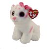 TY Beanie Boos - PURRCILLA the Pink & White Cat (Glitter Eyes) (Regular Size - 6 inch) (Mint)