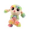 TY Beanie Boos - RAINBOW the Poodle (Regular Size - 6.5 inch) (Mint)