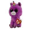 TY Beanie Boos - ROSETTE the Purple Unicorn (Glitter Eyes) (Regular Size - 6 inch) (Mint)