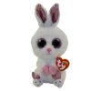 TY Beanie Boos - SLIPPERS the White Bunny (Glitter Eyes) (Regular Size - 6 inch) (Mint)