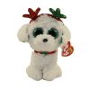 TY Beanie Boos - SUGAR the White Dog (Glitter Eyes) (Regular Size - 6 inch) (Mint)