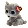 TY Beanie Boos - WARRIOR the Grey Wolf (Glitter Eyes) (Regular Size - 6 inch) (Mint)