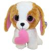TY Beanie Boos - COOKIE the Brown Dog with Heart (Medium Size - 9 inch) (Mint)