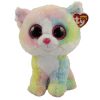 TY Beanie Boos - FLUFFY the Rainbow Cat (Medium Size - 9 inch) (Mint)