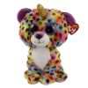 TY Beanie Boos - GISELLE the Rainbow UniLeopard (Glitter Eyes) (Medium Size - 9 inch) (Mint)