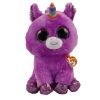 TY Beanie Boos - ROSETTE the Purple Unicorn (Glitter Eyes) (Medium Size - 9 inch) (Mint)