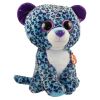 TY Beanie Boos - LIZZIE the Blue Leopard (Glitter Eyes) (LARGE Size - 17 inch) (Mint)