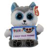 TY Beanie Boos - Peek-A-Boos - SCOUT the Husky Dog (4 inch - Phone Holder) (Mint)