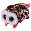 TY Beanie Boos - Teeny Tys Stackable Sequin Plush - CHECKS the Owl (4 inch) (Mint)