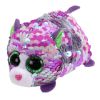 TY Beanie Boos - Teeny Tys Stackable Sequin Plush - LILAC the Cat (4 inch) (Mint)