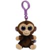 TY Beanie Boos - COCONUT the Monkey (Plastic Key Clip - 3 inch) (Mint)