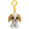 TY Beanie Boos - COOKIE the Brown Dog (Plastic Key Clip - 3 inch) (Mint)