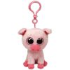 TY Beanie Boos - CORKY the Pig (Plastic Key Clip - 3 inch) (Mint)