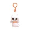 TY Beanie Boos - GHOSTY the Ghost (Plastic Key Clip - 3 inch) (Mint)
