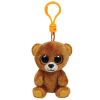 TY Beanie Boos - HONEY the Brown Bear (Plastic Key Clip - 3 inch) (Mint)