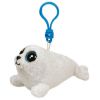 TY Beanie Boos - ICEBERG the White Seal (Plastic Key Clip - 3 inch) (Mint)