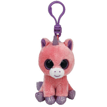 TY Beanie Boos MAGIC the Pink Unicorn Plastic Key Clip 3 inch Mint Sell2BBNovelties Sell TY Beanie Babies Action Figures Barbies Cards Toys selling online