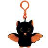 TY Beanie Boos - MIDNIGHT the Bat (Plastic Key Clip - 3 inch) (Mint)