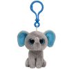 TY Beanie Boos - PEANUT the Elephant (Plastic Key Clip - 3 inch) (Mint)