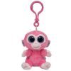 TY Beanie Boos - RAZBERRY the Monkey (Plastic Key Clip - 3 inch) (Mint)