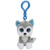 TY Beanie Boos - SLUSH the Husky Dog (Plastic Key Clip - 3 inch) (Mint)