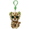 TY Beanie Boos - SPECKLES the Leopard (Plastic Key Clip - 3 inch) (Mint)