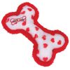 TY Bow Wow Beanie Dog Toy - HEARTS the Bone (White w/ Heart Print & Red Trim) (6.5 inch) (Mint)