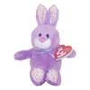 TY Basket Beanie Baby - BLOOM the Purple Bunny (6 inch) (Mint)