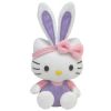 TY Basket Beanie Baby - HELLO KITTY (Bunny w/ Purple Overalls) (5.5 inch) (Mint)