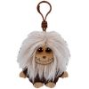 TY Frizzys - ZINGER the Brown Monster (Plastic Key Clip - 3 inch)