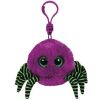 TY Halloweenie Beanie Baby - CRAWLER the Purple Spider (key clip - 3 inch) (Mint)