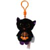 TY Halloweenie Beanie Baby - FANGS the Black Bat (key clip - 3 inch) (Mint)