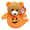 TY Halloweenie Beanie Baby - GRIZZLY the Ghost Bear (3 inch) (Mint)