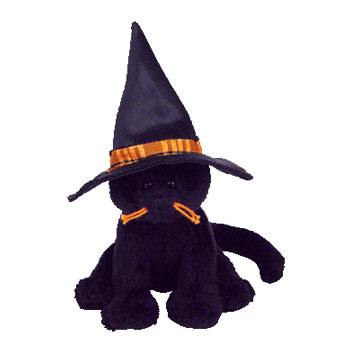 TY Halloweenie Beanie Baby - MERLIN the Cat (4.5 inch) (Mint ...