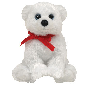 TY Holiday Baby - COTTON the White Polar Bear (4.5 inch) (Mint ...