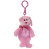 TY Pinkys - DAZZLER the Pink Bear (Plastic Key Clip) (5.5 inch) (Mint)