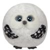 TY Beanie Ballz - HOOTS the White Owl (Regular Size - 5 inch) (Mint)