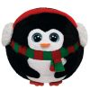 TY Beanie Ballz - ICICLES the Penguin with Earmuffs (Regular Size - 5 inch) (Mint)