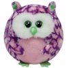 TY Beanie Ballz - OZZY the Purple Owl (Regular Size - 5 inch) (Mint)