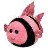 TY Beanie Ballz - GILLY the Pink & Black Fish (Medium Size - 8 inch) (Mint)