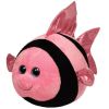 TY Beanie Ballz - GILLY the Pink & Black Fish (LARGE - 12 inch tall) (Mint)