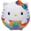 TY Beanie Ballz - HELLO KITTY (Rainbow) (LARGE - 12 inch tall) (Mint)