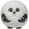 TY Beanie Ballz - HOOTS the White Owl (LARGE - 12 inch tall) (Mint)