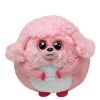 TY Beanie Ballz - LOVEY the Pink Poodle (Medium Size - 8 inch) (Mint)