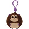 TY Beanie Ballz - BANANAS the Brown Monkey (Plastic Key Clip - 2.5 inch) (Mint)