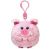 TY Beanie Ballz - BEANS the Pig (Plastic Key Clip - 2.5 inch) (Mint)